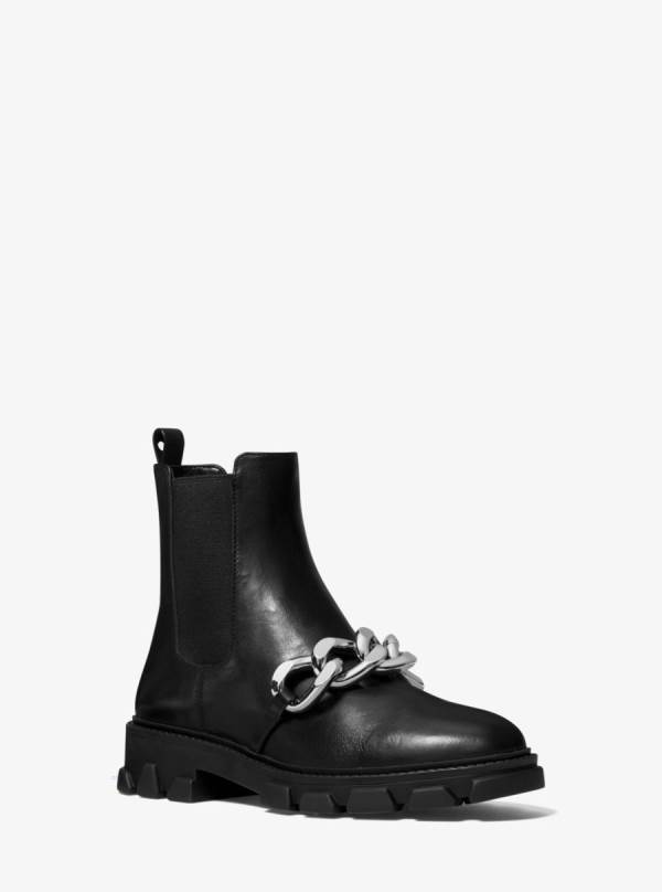 Damske Clenkove Cizmy Michael Kors Scarlett Embellished Leather Čierne - Topanky Michael Kors Lacne | FVGRU-3258